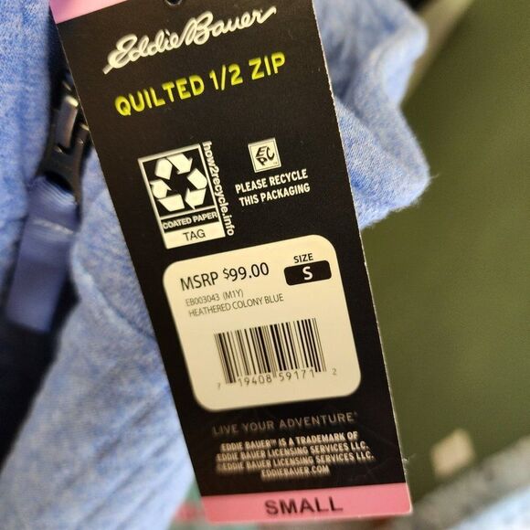 Eddie Bauer Ladies Quilted Half Zip Pullover - Picture 5 of 6